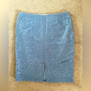 Banana Republic light blue tweed pencil skirt